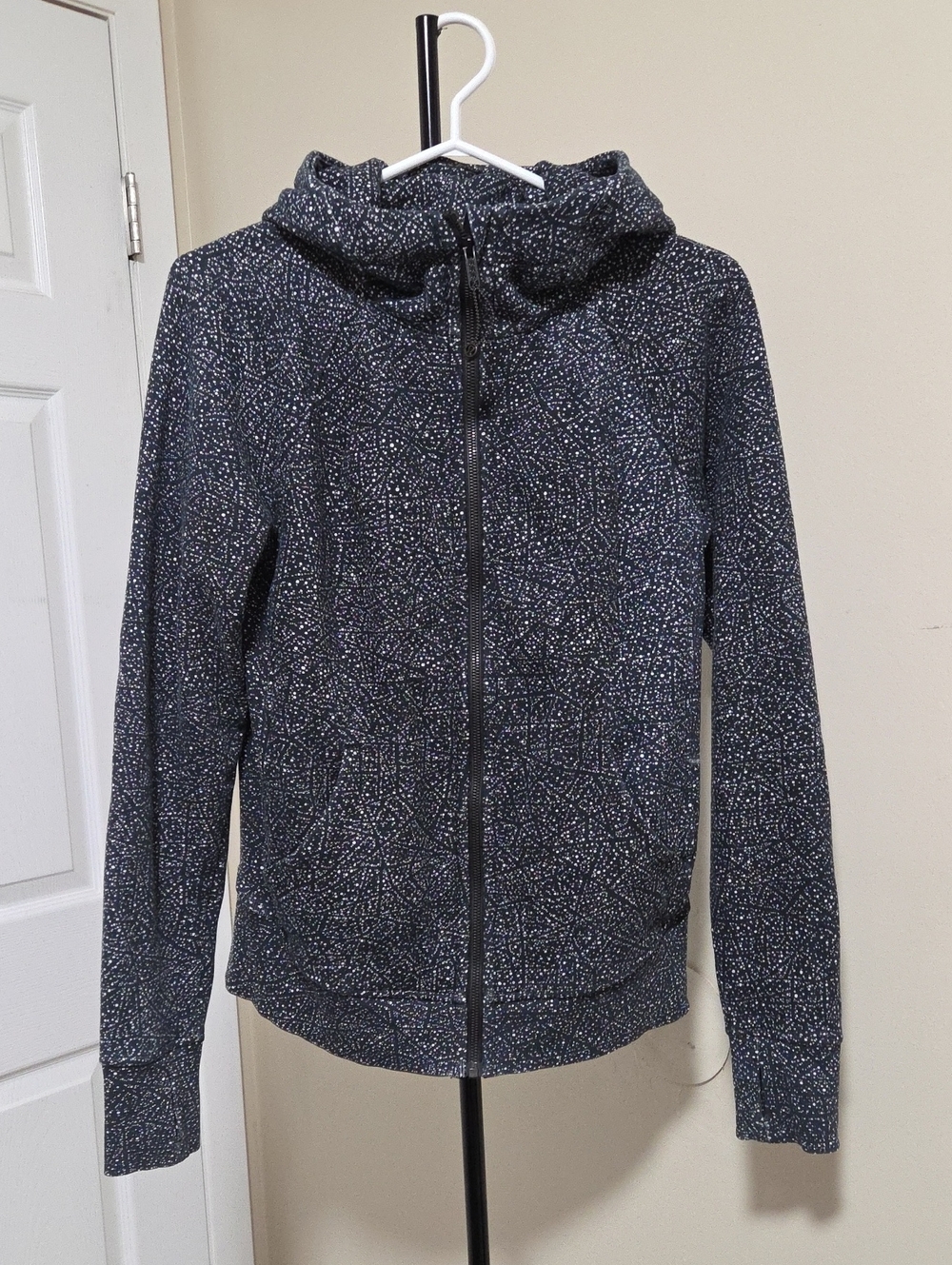 lululemon athletica Navy Speckle Full-Zip Bomber Hoodie